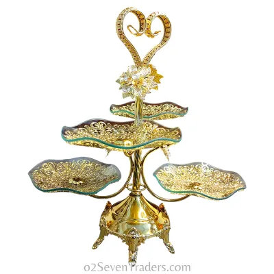 Fancy Serving Tray 4pcs Flower Shaped