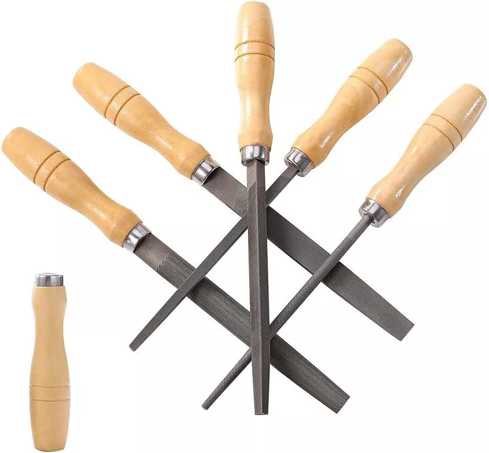 Stainless steel wooden handle flat needle