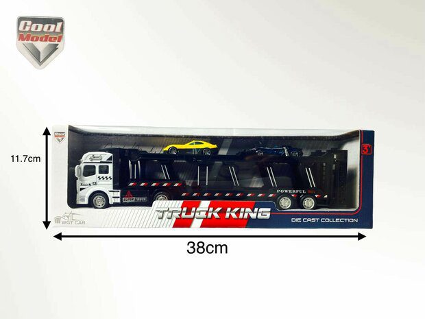 Truck car transporter + 2 mini sports cars 3in1